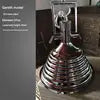 Chrome Steel Tiered Dome Pendant Light, Factory Pulley Fitting, Industrial Style, Kitchen Island, Home Office & Dining Table