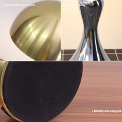 Chrome Dome Table Lamp, Turned Hourglass Column Stem, Trumpet Foot, Rechargeable Touch Control, Bedside & Console