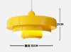 Glossy Yellow Steel Tiered Pendant Light, Three Graduated Discs in a Lacquered Finish, Bulb Not Included, Dining & Kitchen