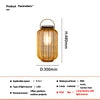 Woven Rattan Lantern Outdoor Light, 480mm, Natural Finish, Solar Powered, Carry Handle, Garden, Patio & Porch