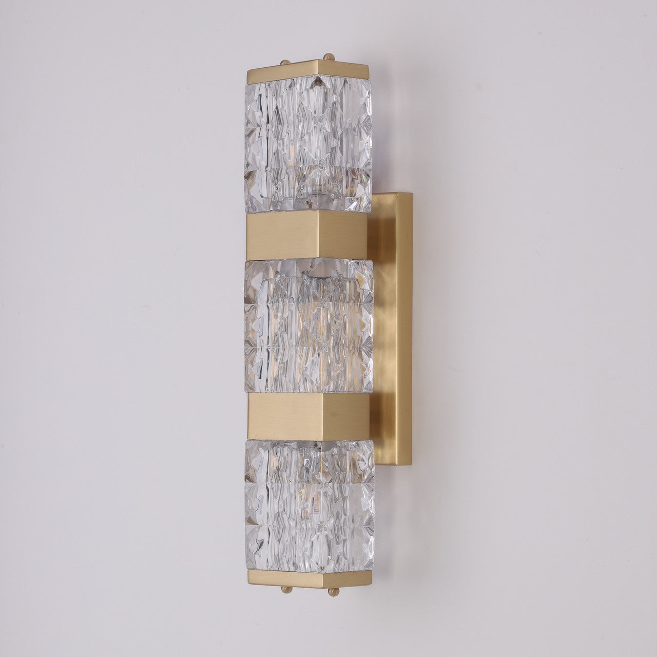 Brooklyn Crystal Block Brass Sconce