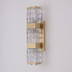 Brooklyn Crystal Block Brass Sconce