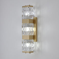 Brooklyn Crystal Block Brass Sconce
