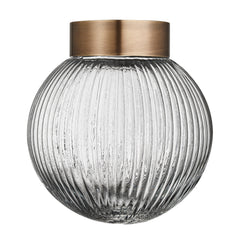 Brooklyn Outdoor & Bathroom Ribbed Globe Wall Light