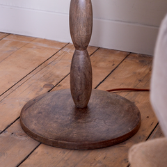 Konali Mango Wood Floor Lamp, Ash Stain