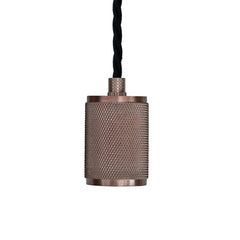 Knurled Edison Pendant Light - 1 Wire - Bronze