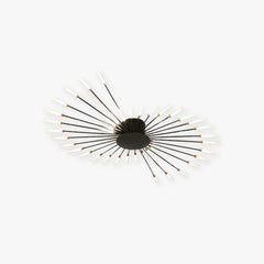 Wesley Flush-Mount Ceiling Light Fireworks, Black/Gold - Neutralighting