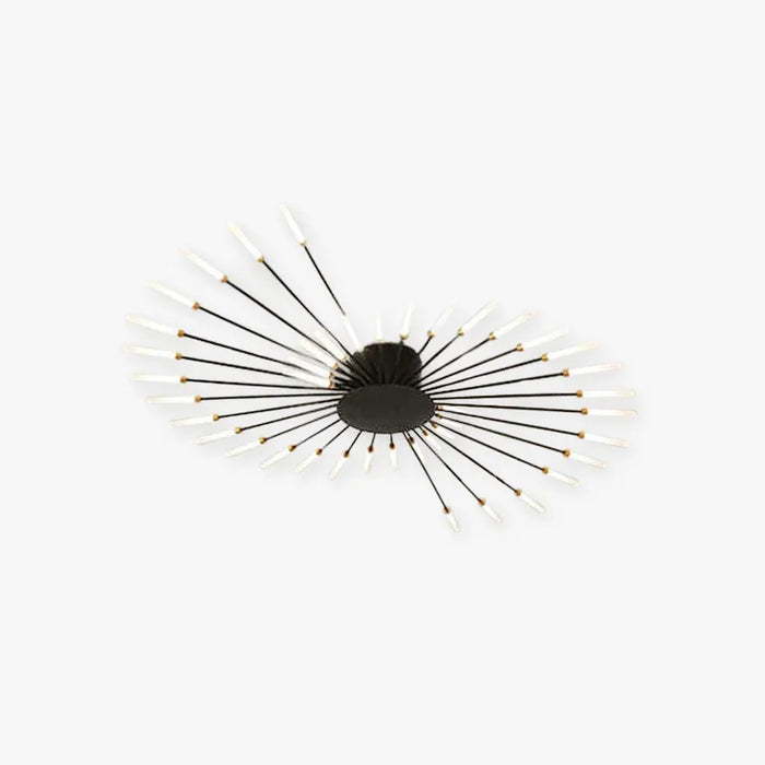 Wesley Flush-Mount Ceiling Light Fireworks, Black/Gold - Neutralighting