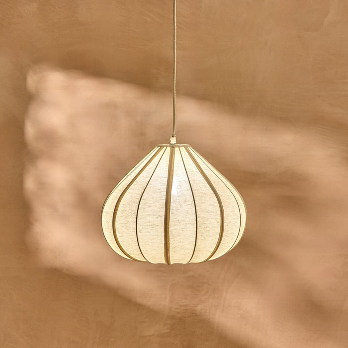Lahsun 36cm Fabric Pendant Light - Natural