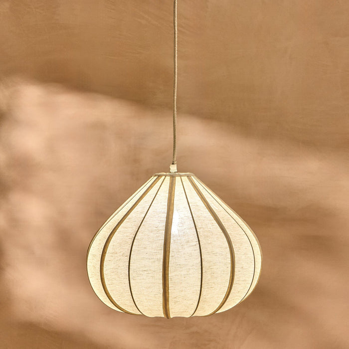 Lahsun 46cm Fabric Pendant Light - Natural