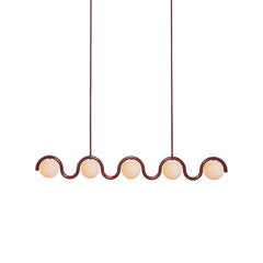 Uveta Linear Chandelier Red&Silver - Neutralighting