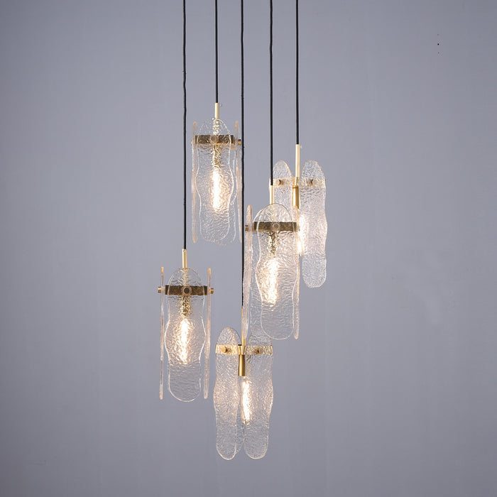 Roxana-II 5 Lights Luxury Brass Pendant