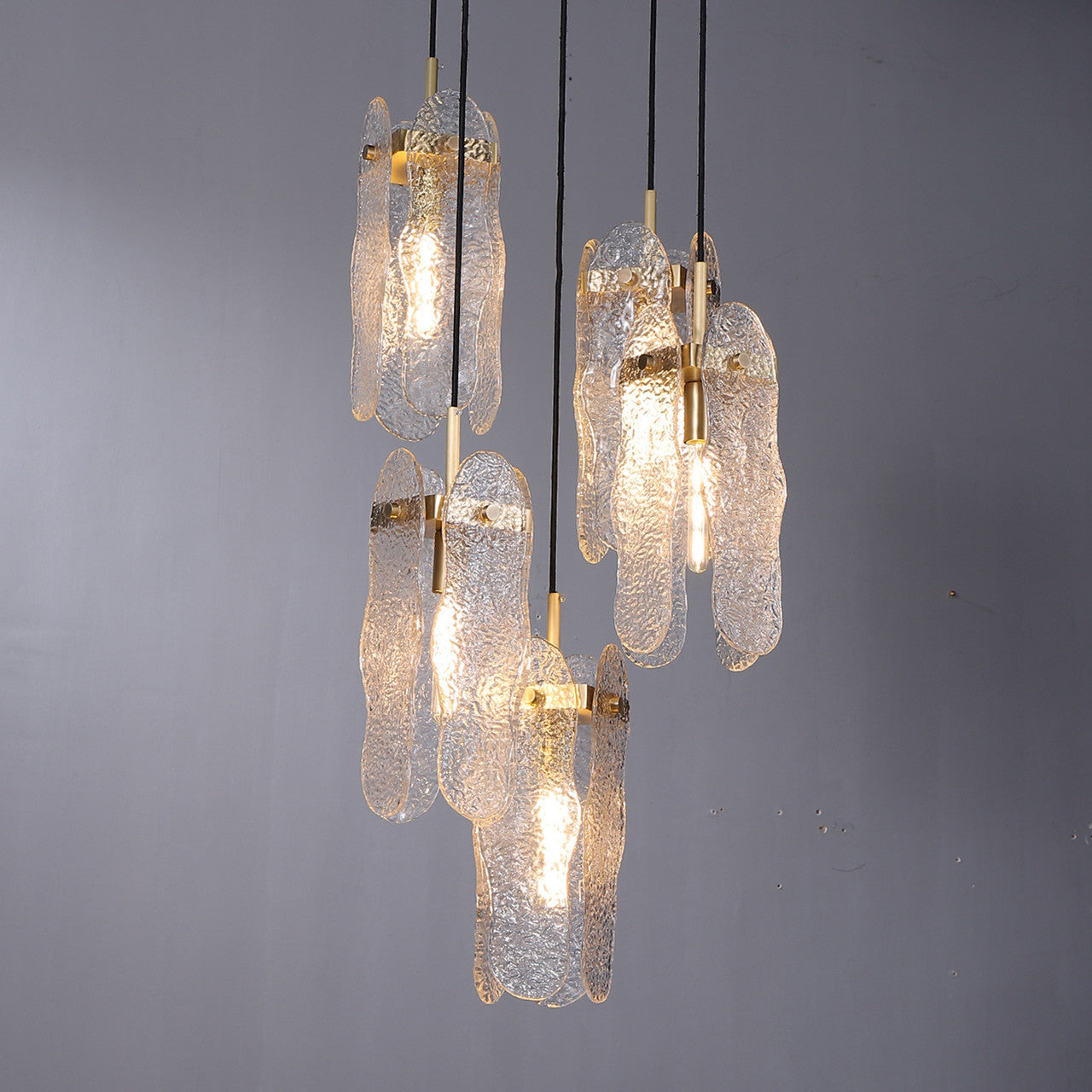 Roxana-II 5 Lights Luxury Brass Pendant