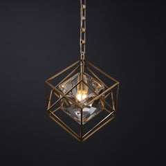 Callahan Single Crystal Brass Pendant