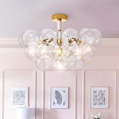 Modern Bubble Glass Chandelier / Semi Flush Mount