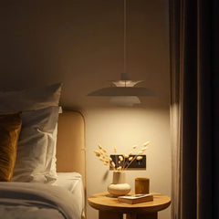 Danish pendant light – Layered metal, colorful design for the dining room or living room