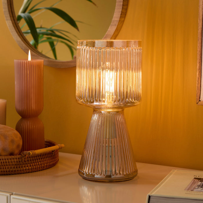 Pimlico 31cm Glass Lamp - Champagne