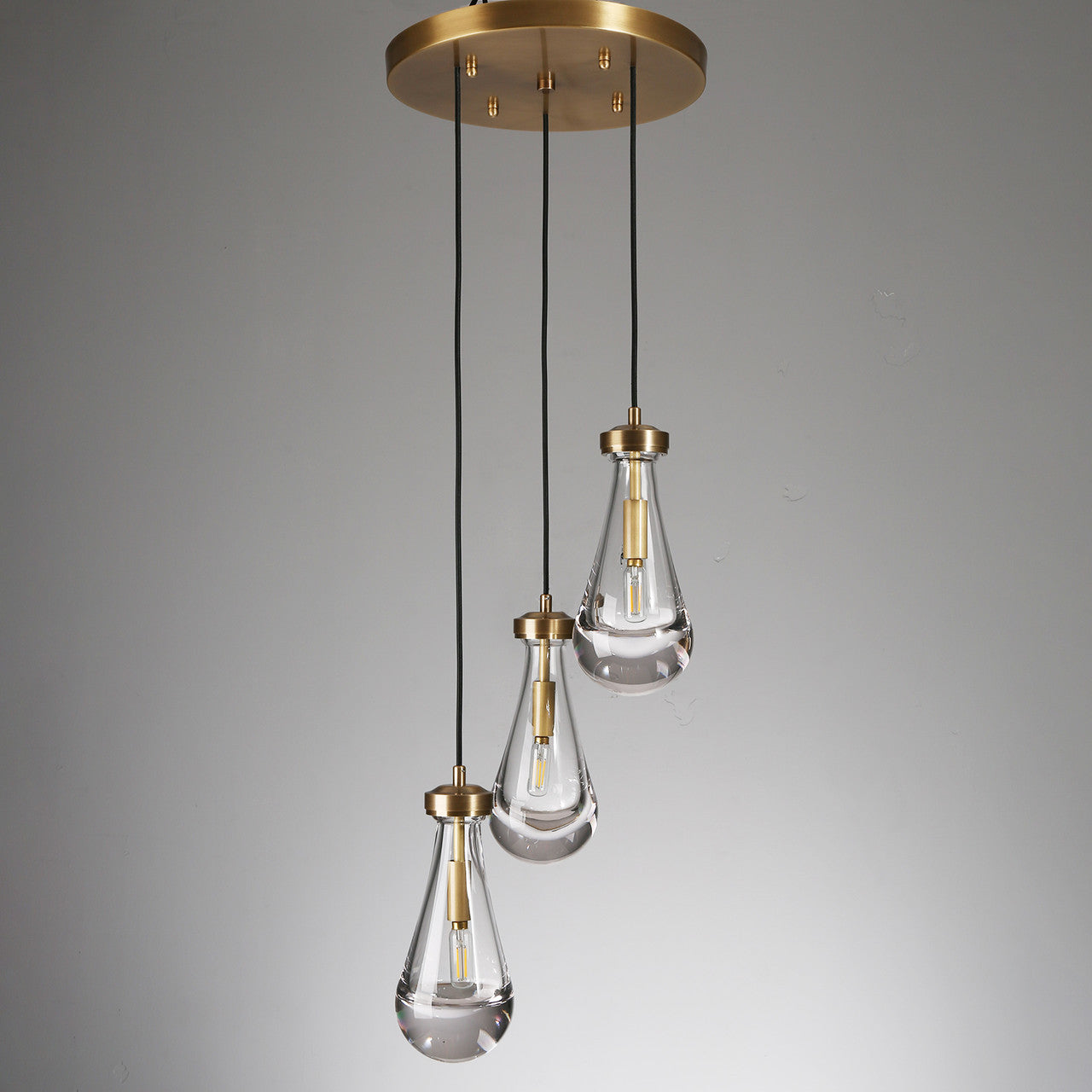 Rachael Round Pendant Light 14" Brass
