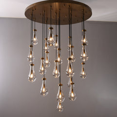 Rachael Round Chandelier 47" Brass