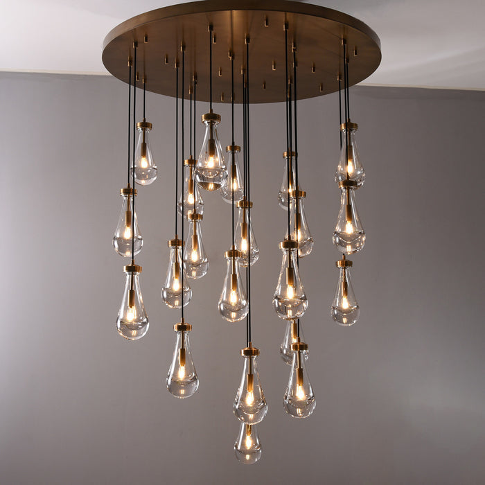 Rachael Round Chandelier 47" Brass