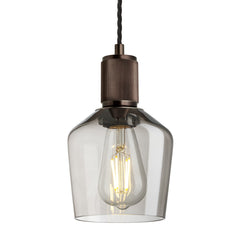 Ribbed Glass Schoolhouse Pendant - 5.5 Inch