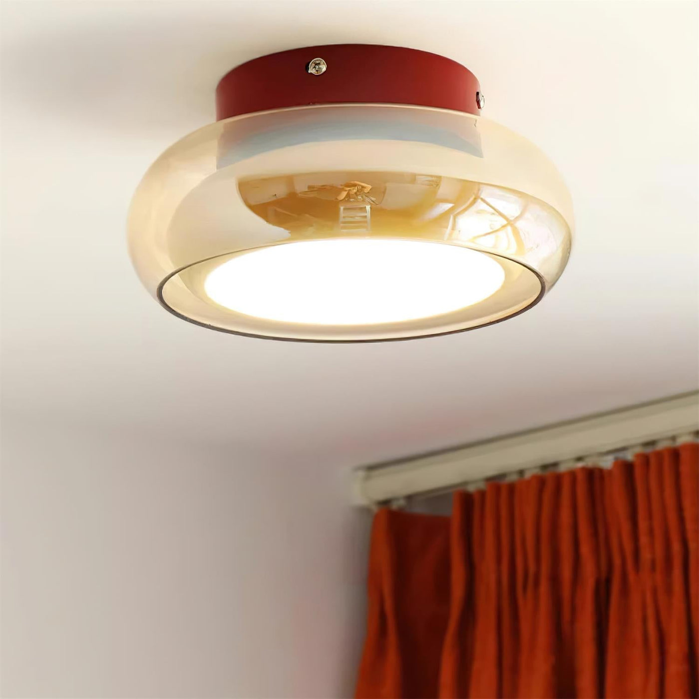 June Retro Glass Flush Mount Ceiling Light - Neutralighting
