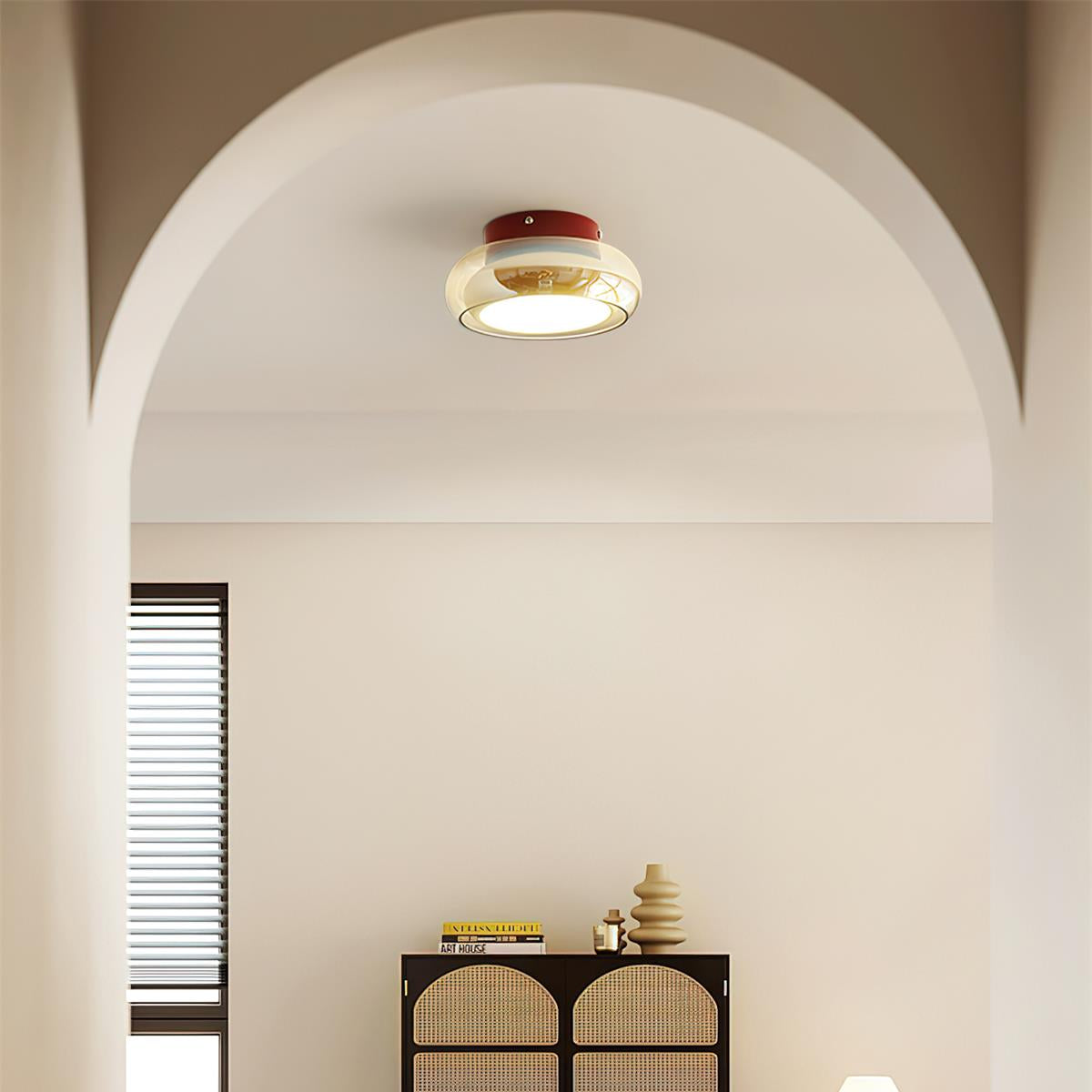 June Retro Glass Flush Mount Ceiling Light - Neutralighting