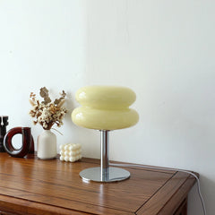 Glass Table Lamp, USB Powered LED, Double Dome or Rounded Shade