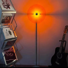 Circular Acrylic Table & Floor Lamps, USB Powered, Inline On/Off Switch