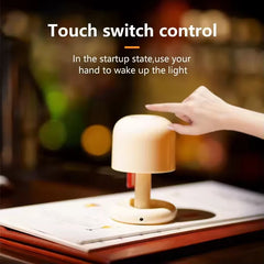 Dome Table Lamp, USB Type C Charging, Touch Control, Accent Light for Desk