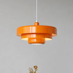 Tiered Disc Pendant Light, Layered Shade, Hardwired Fitting, Dining Table & Kitchen Island