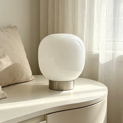 Mushroom Table Lamp, Glass Shade, USB Powered, Six Shade Options, Iron Base