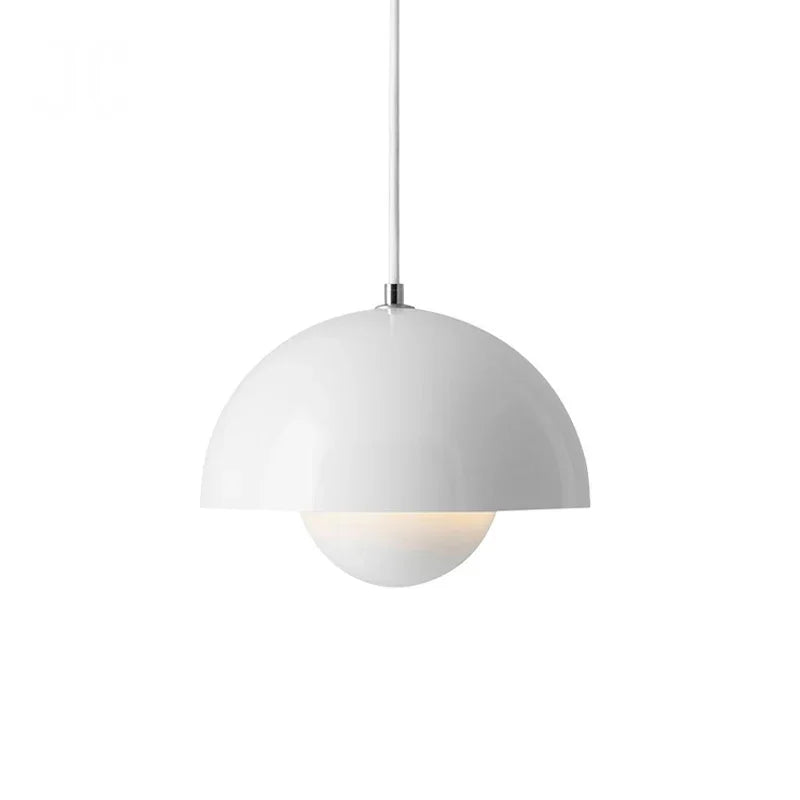 Pendant Light – Half-sphere, matte finish with a Scandinavian design for the dining room or living room