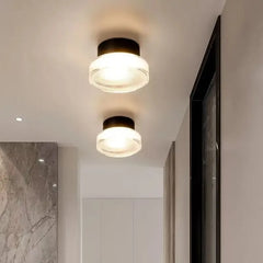 Ribbed Round LED Wall Light, Three-Colour Option, Wall Switch, Warm & Cool White