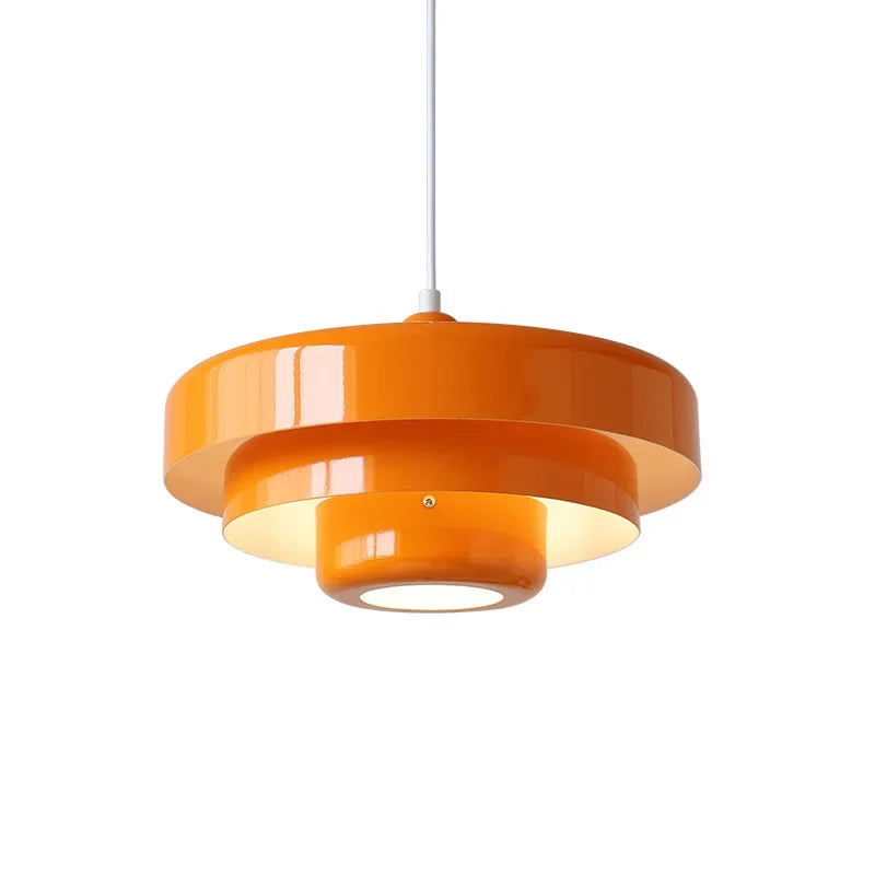 Tiered Disc Pendant Light, Layered Shade, Hardwired Fitting, Dining Table & Kitchen Island