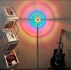 Circular Acrylic Table & Floor Lamps, USB Powered, Inline On/Off Switch