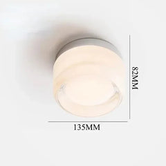 Ribbed Round LED Wall Light, Three-Colour Option, Wall Switch, Warm & Cool White