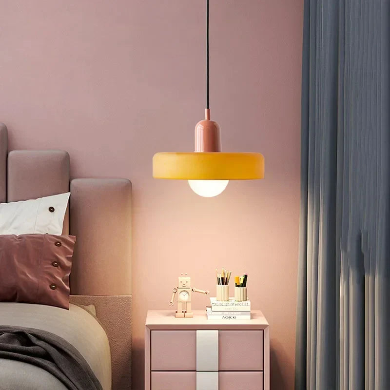 Glass pendant light – Elegant designer lighting in soft colors for the dining room or bedroom