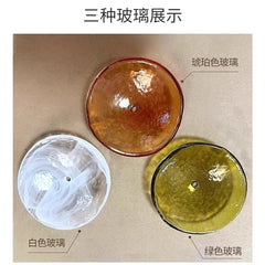 Round Disc Glass Chandelier, 60 or 80 cm, E14 Fittings