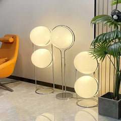 Globe Standing Lamp, Metal Frame and Acrylic Shades, E27, UK Plug