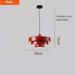 Tiered Disc Pendant Light, Layered Shade, Hardwired Fitting, Dining Table & Kitchen Island