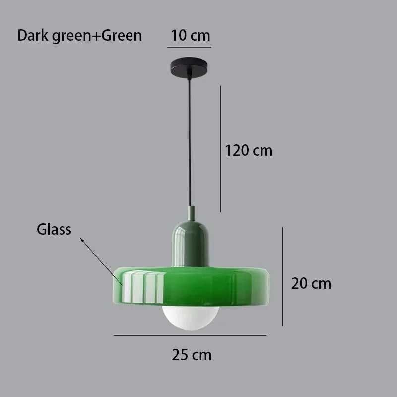 Ring Pendant Light, Sculptural Form, Glass Shade & Globe Centre, Dining Room & Kitchen