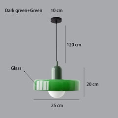 Ring Pendant Light, Sculptural Form, Glass Shade & Globe Centre, Dining Room & Kitchen