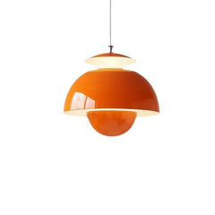 Glossy Black Ceramic Tiered Pendant Light, Two-Tier Dome Shape, Mid-Century Style, Kitchen Island & Dining Table