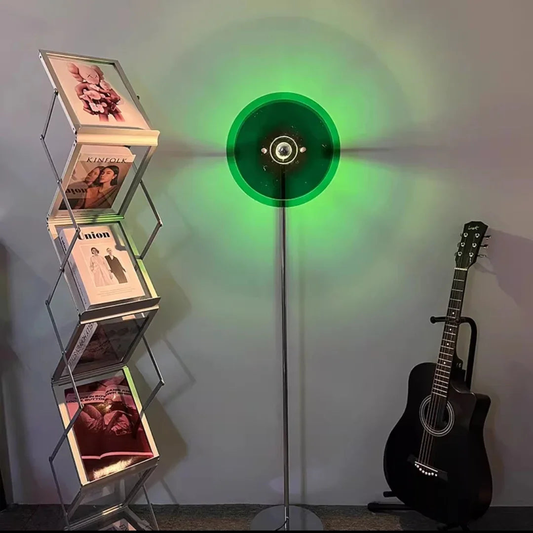 Circular Acrylic Table & Floor Lamps, USB Powered, Inline On/Off Switch