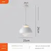 Glossy White Ceramic Tiered Pendant Light, Two-Tier Dome Shape, Mid-Century Style, Kitchen Island & Dining Table