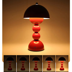 Flower Bud Table Lamp, Glossy Dome Shade, Three Light Settings, Touch Control