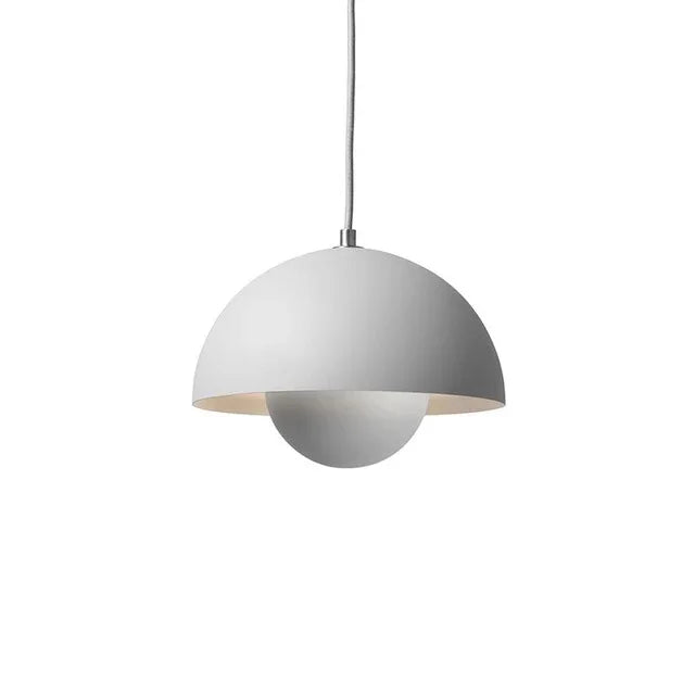 Pendant Light – Half-sphere, matte finish with a Scandinavian design for the dining room or living room