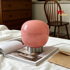 Mushroom Table Lamp, Glass Shade, USB Powered, Six Shade Options, Iron Base