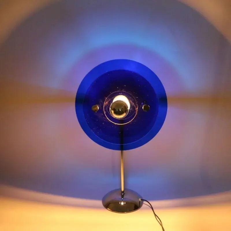 Circular Acrylic Table & Floor Lamps, USB Powered, Inline On/Off Switch